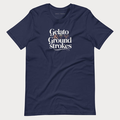 Gelato & Groundstrokes Tennis Tee — Dark