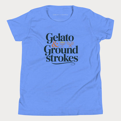 Gelato & Groundstrokes Youth Tennis Tee