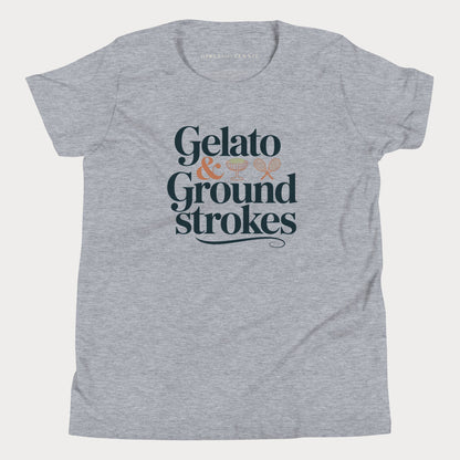 Gelato & Groundstrokes Youth Tennis Tee
