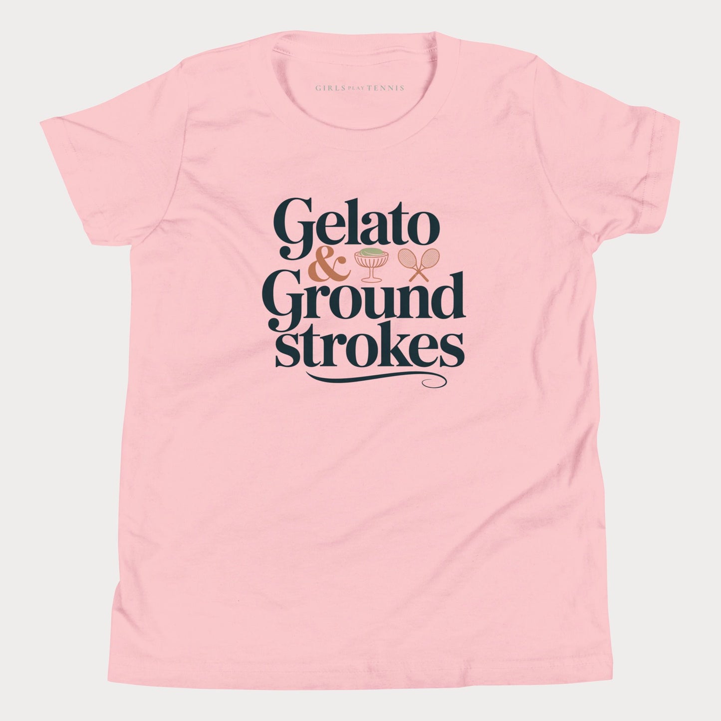 Gelato & Groundstrokes Youth Tennis Tee