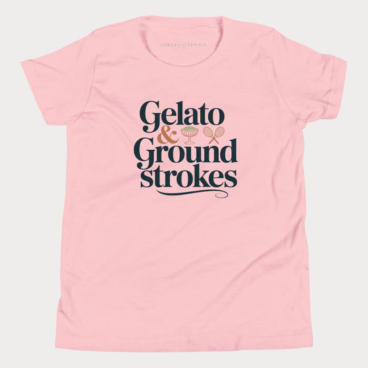 Gelato & Groundstrokes Youth Tennis Tee