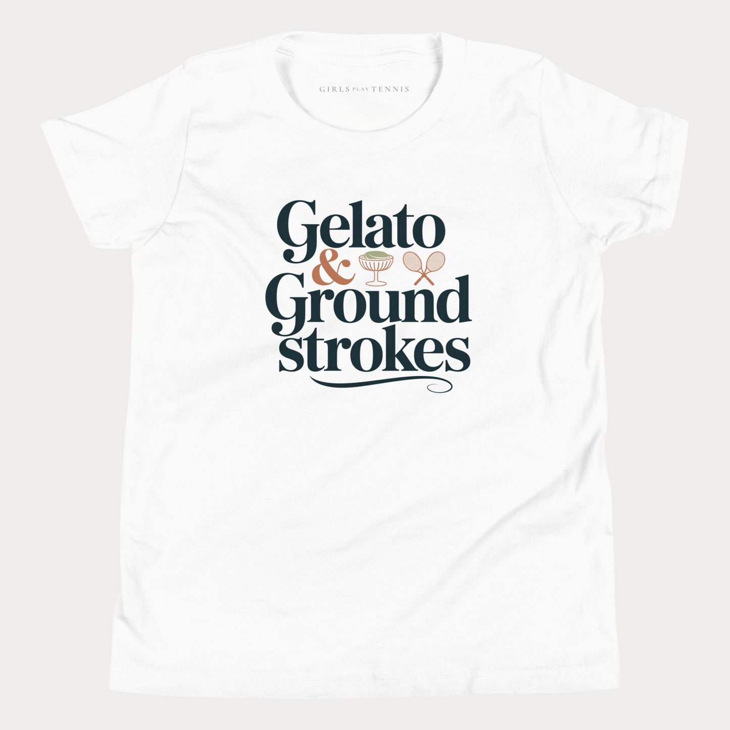 Gelato & Groundstrokes Youth Tennis Tee