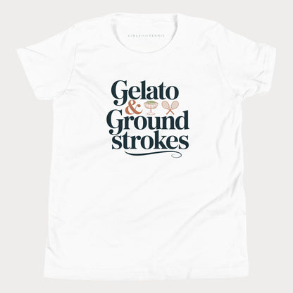 Gelato & Groundstrokes Youth Tennis Tee