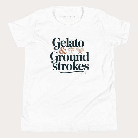 Gelato & Groundstrokes Youth Tennis Tee