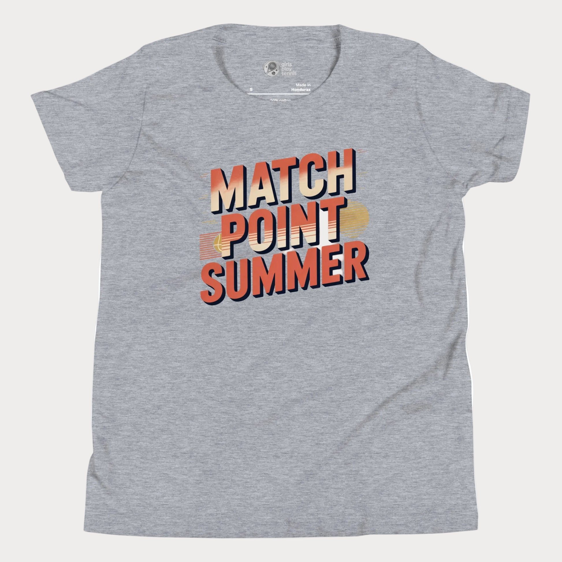 Match Point Summer retro-inspired tennis t-shirt for kids and teens