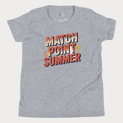 Match Point Summer retro-inspired tennis t-shirt for kids and teens