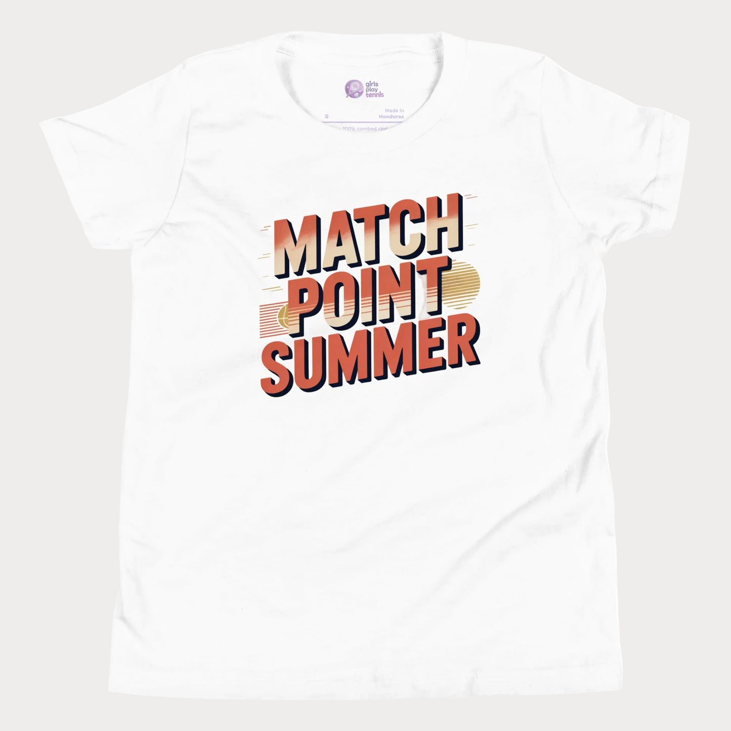 Match Point Summer retro-inspired tennis t-shirt for kids and teens