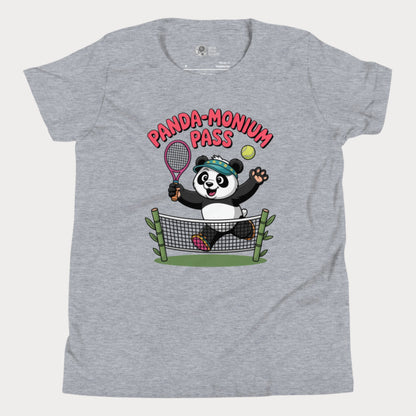 Girls Play Tennis Panda-Monium Pass T-Shirt – cute panda tennis design for girls
