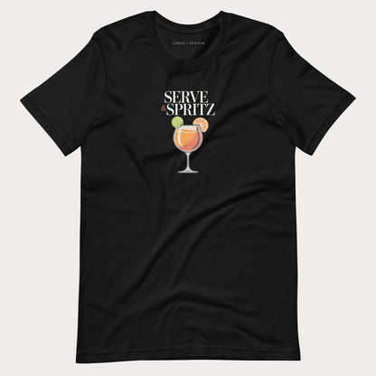 Serve & Spritz Tennis Tee — Dark