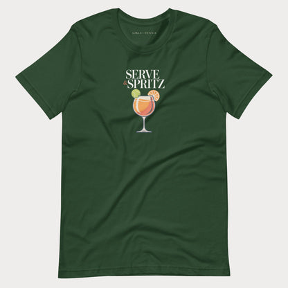 Serve & Spritz Tennis Tee — Dark