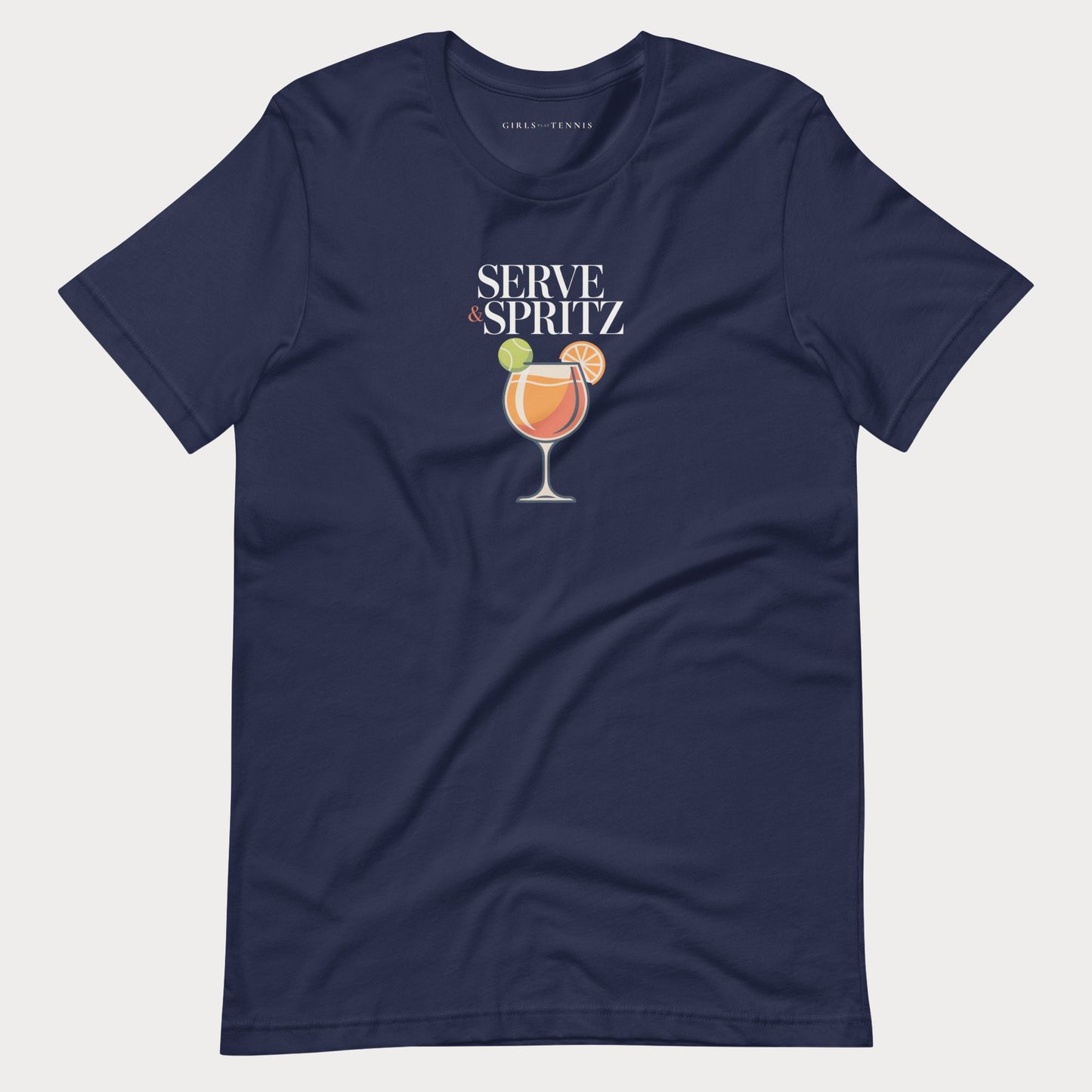 Serve & Spritz Tennis Tee — Dark