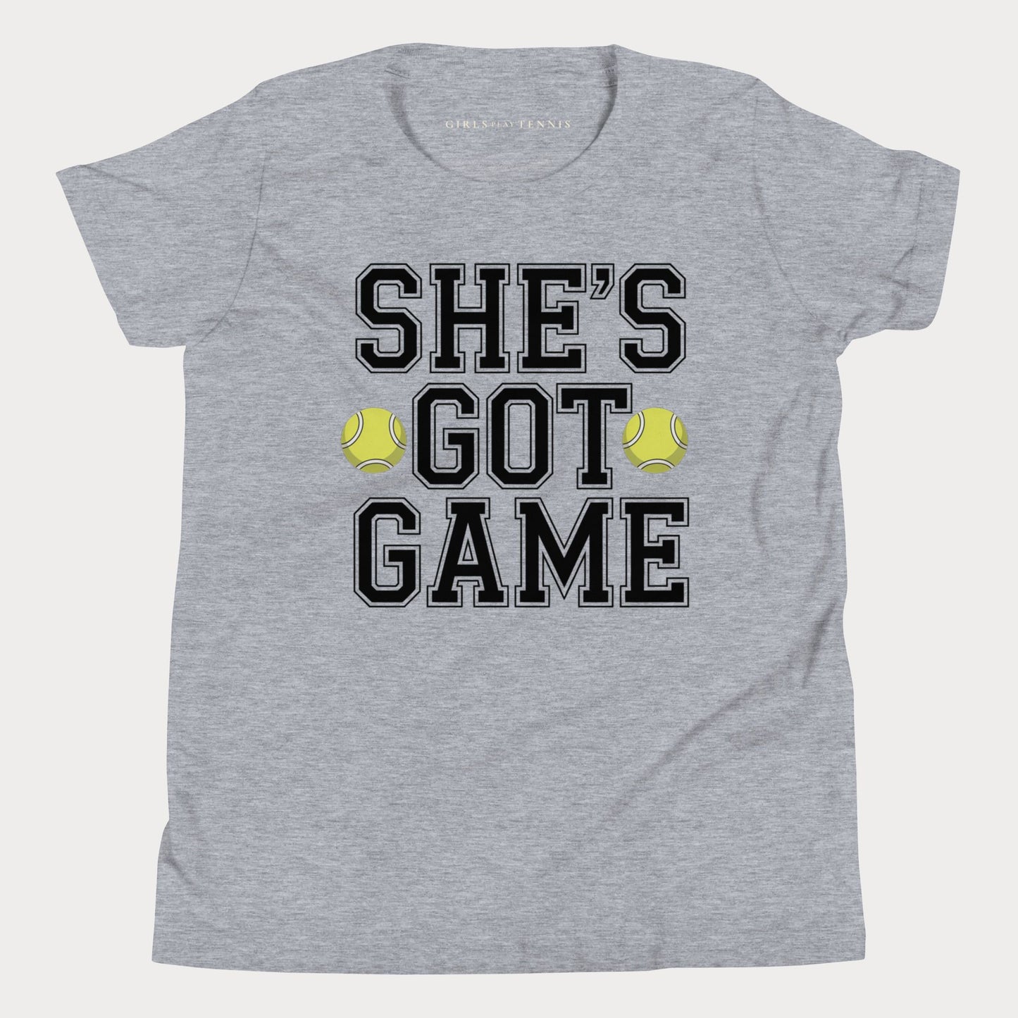 She's Got Game Youth Varsity Tennis Tee