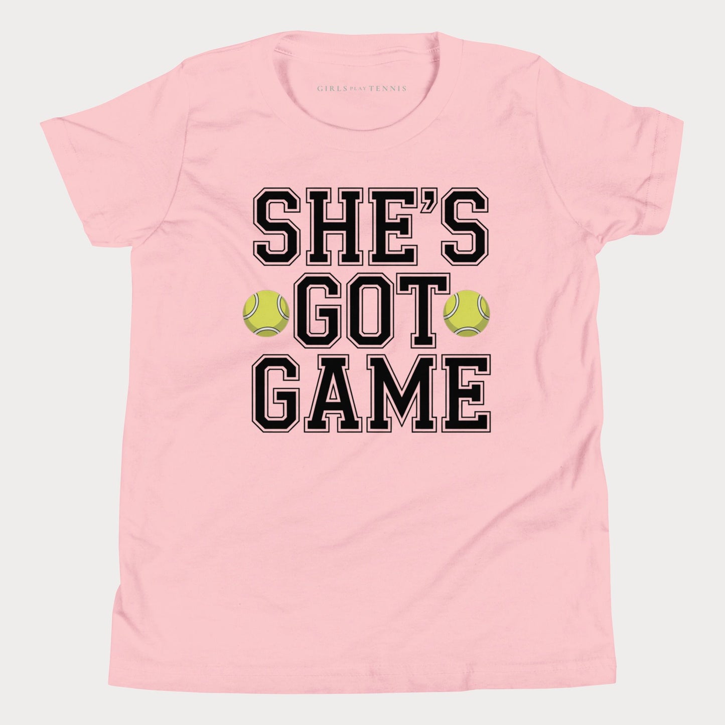 She's Got Game Youth Varsity Tennis Tee