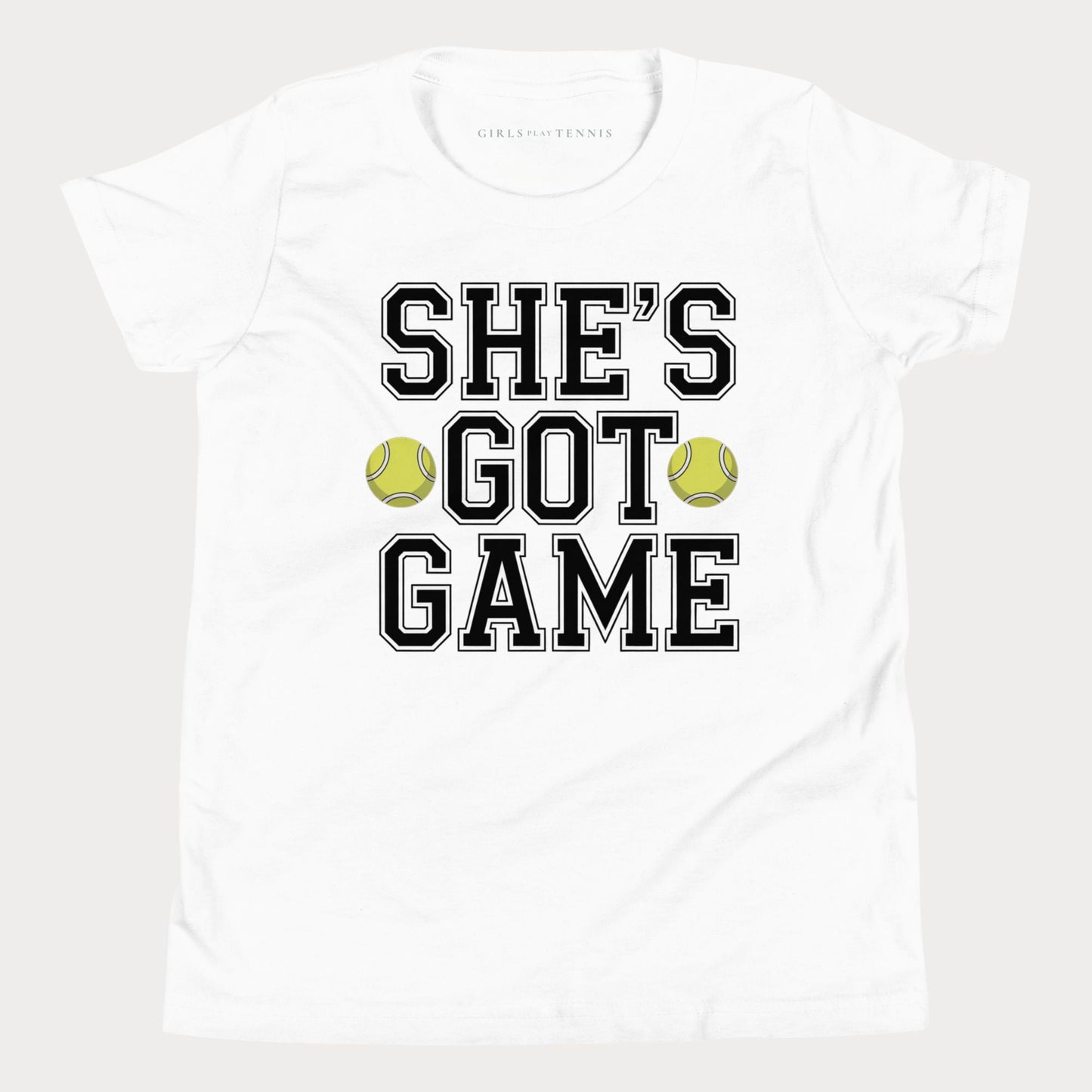 She's Got Game Youth Varsity Tennis Tee