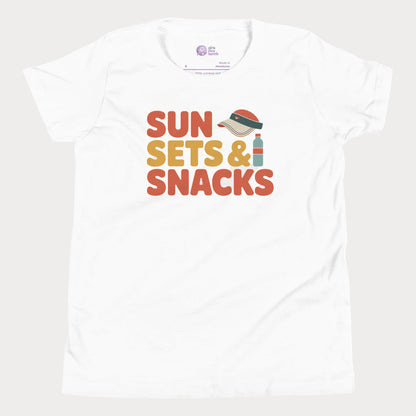 White Sun, Sets & Snacks retro-inspired tennis t-shirt for kids and teens