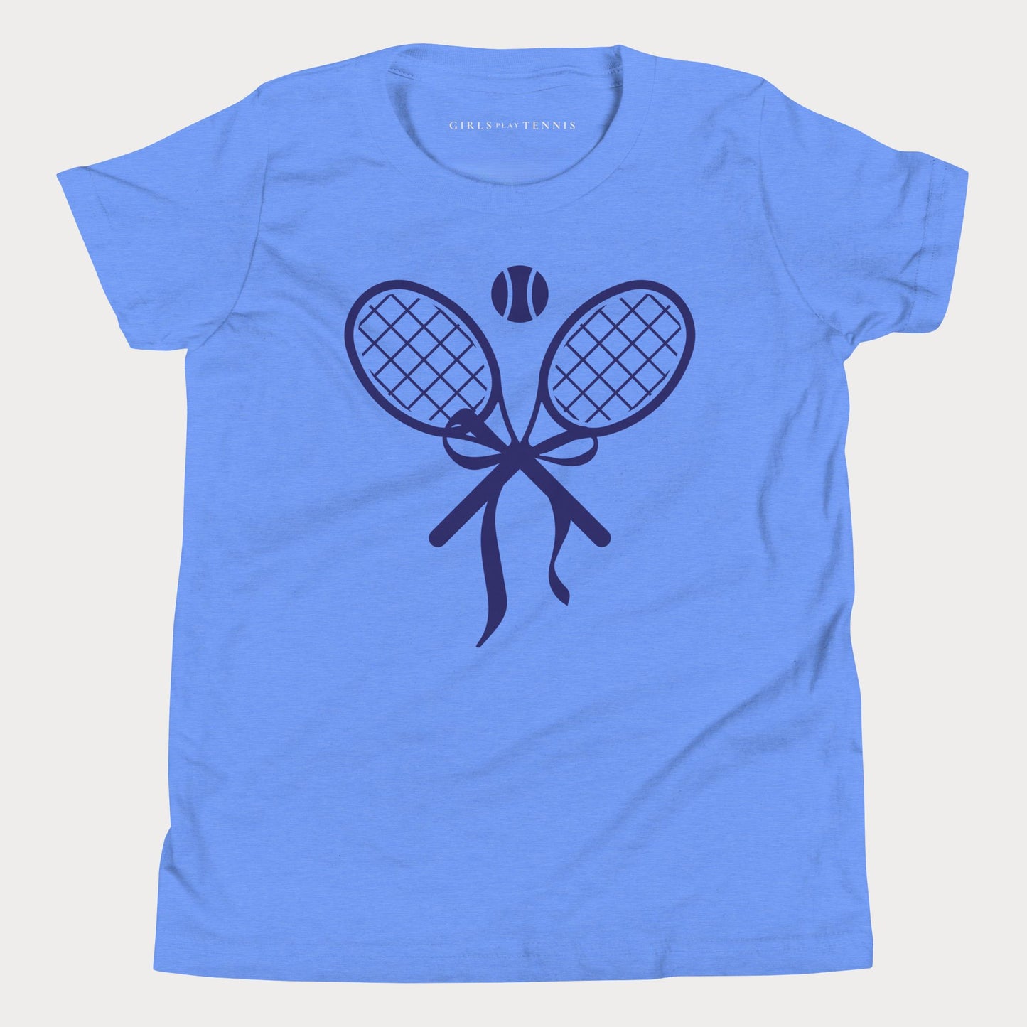 Tennis Racket Bow Youth Tennis Tee