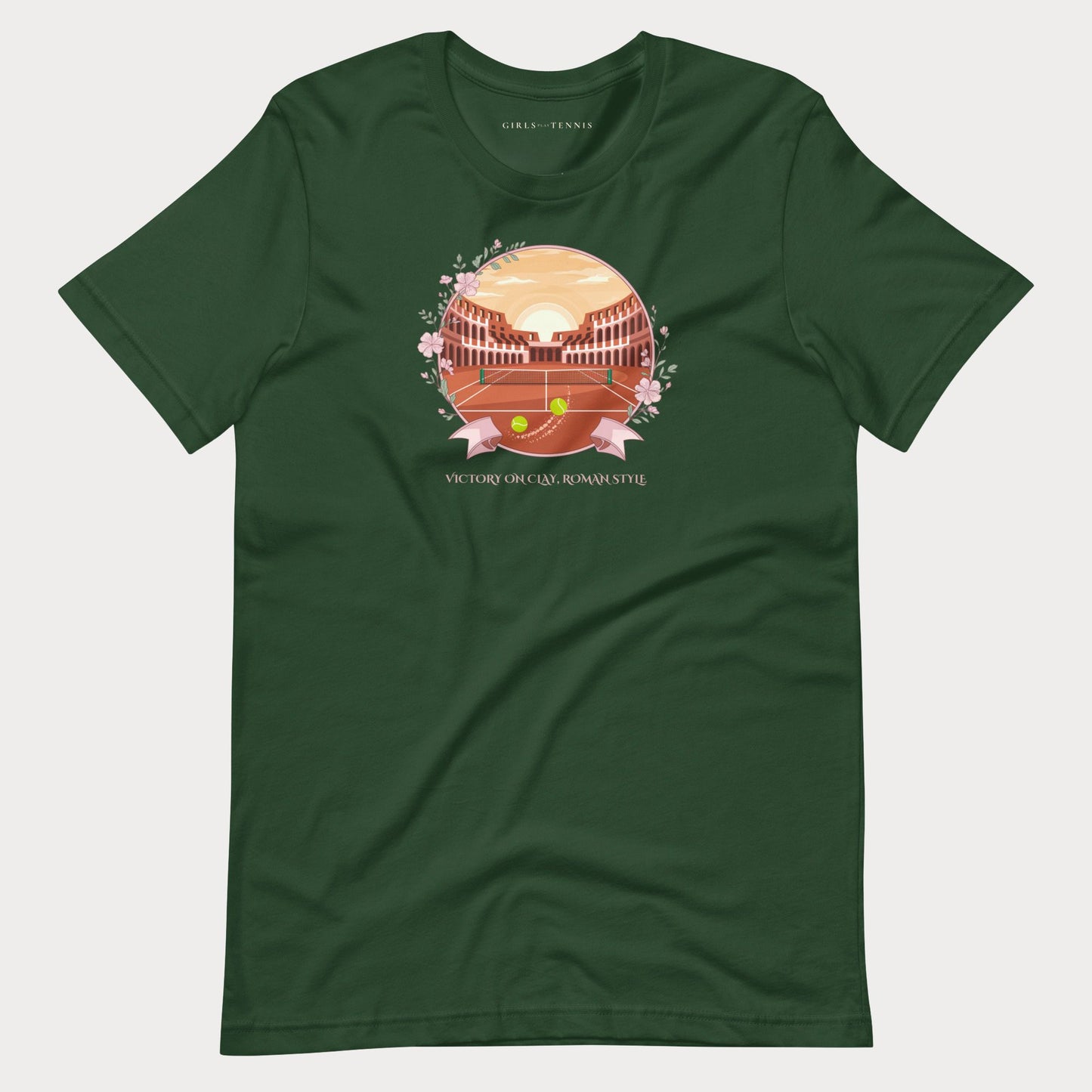Victory on Clay, Roman Style Tennis Tee