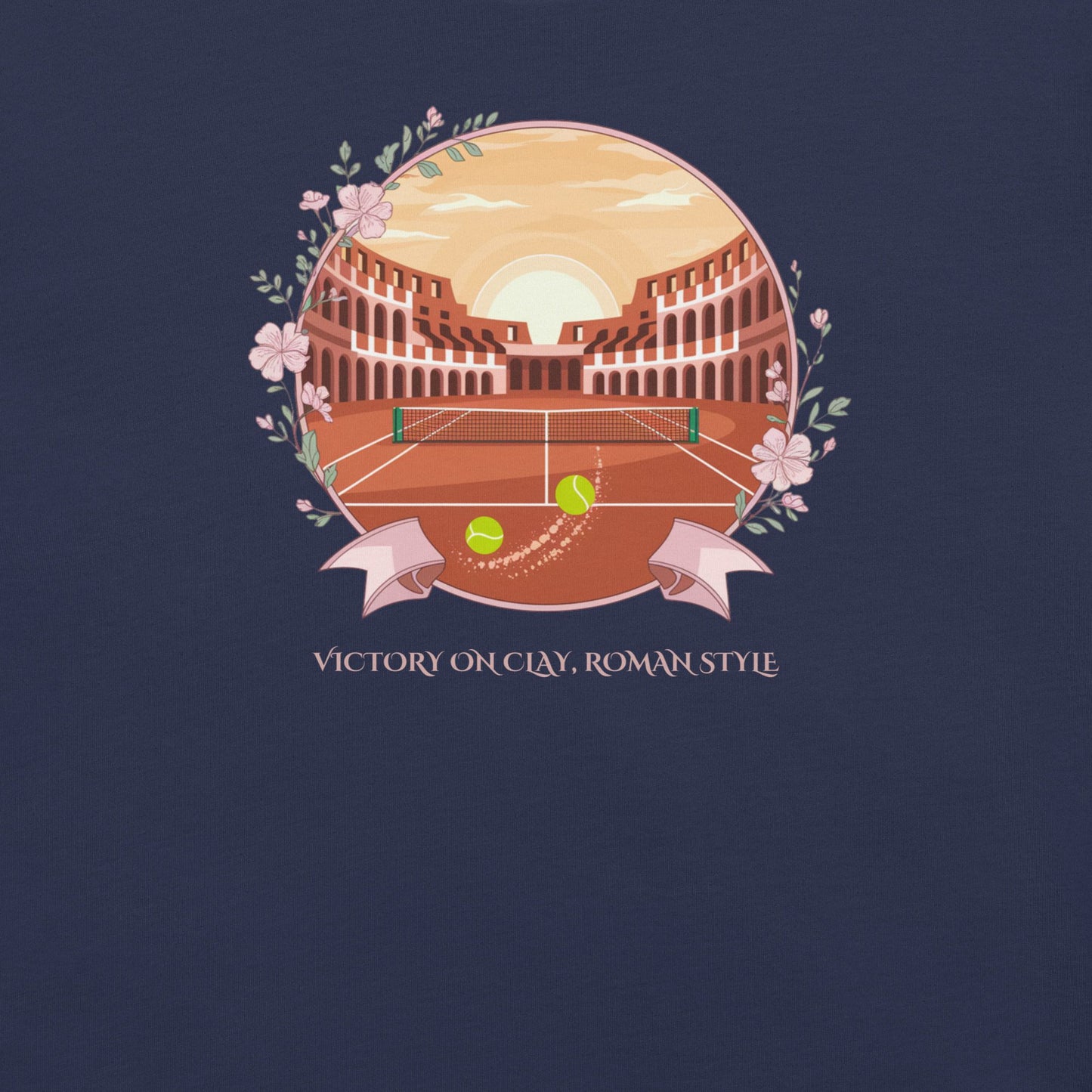 Victory on Clay, Roman Style Tennis Tee