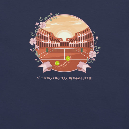 Victory on Clay, Roman Style Tennis Tee